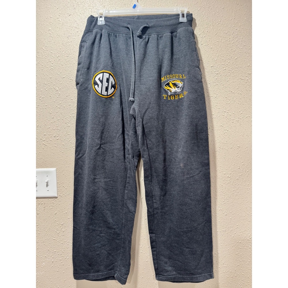 Blue 84 Missouri Tigers SEC Sweatpants Mens Medium Charcoal Grey Mizzou NCAA